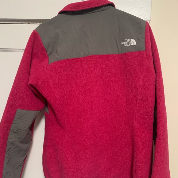 The North Face zip fleece hot pink and gray - Picture 4 of 7